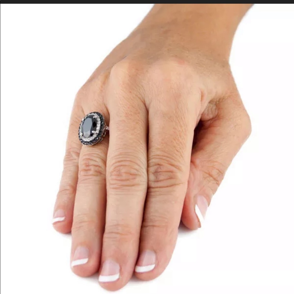 *NEW* 925 Silver Women’s Sapphire Ring - Picture 4 of 4